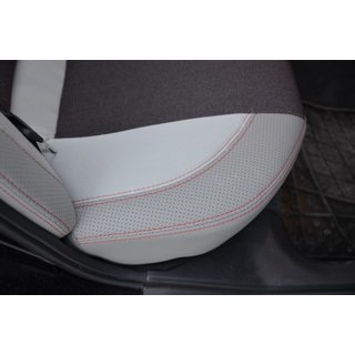 Авточехлы (Эко-кожа↗Ткань, Premium) Mitsubishi Lancer 9 2004-2008 гг. фото 3