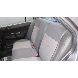 Авточехлы (Эко-кожа↗Ткань, Premium) Mitsubishi Lancer 9 2004-2008 гг. фото 2