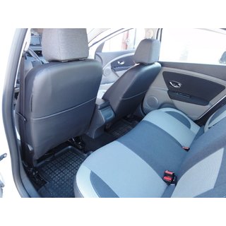 Авточехлы (2009-2012, Экокожа↗Ткань, Premium) Renault Fluence 2009-2016 гг. фото 2