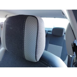 Авточехлы (2009-2012, Экокожа↗Ткань, Premium) Renault Fluence 2009-2016 гг. фото 4