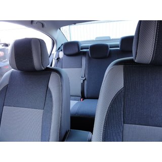 Авточехлы (2009-2012, Экокожа↗Ткань, Premium) Renault Fluence 2009-2016 гг. фото 3