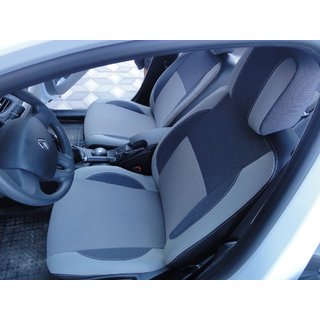 Авточехлы (2009-2012, Экокожа↗Ткань, Premium) Renault Fluence 2009-2016 гг. фото 1