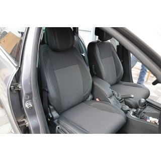 Авточехлы (Экокожа↗Ткань, Premium) Renault Megane III 2009-2016 гг. фото 1