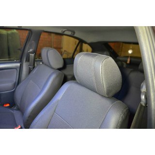 Авточехлы (Эко-кожа↗Ткань, Premium) Skoda Octavia I Tour A4 1996-2010 гг. фото 3