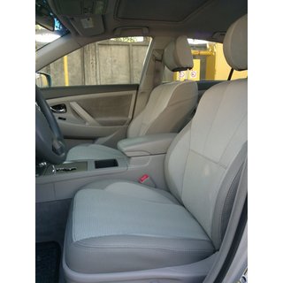 Авточехлы (Эко-кожа↗Ткань, Premium) Toyota Camry 2006-2011 гг. фото 4
