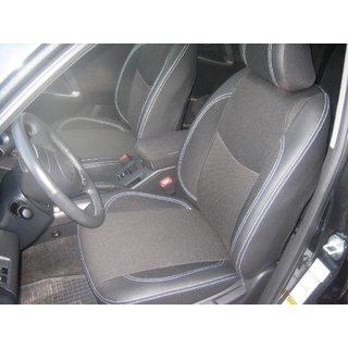 Авточехлы (Эко-кожа↗Ткань, Premium) Toyota Rav 4 2006-2013 гг. фото 1