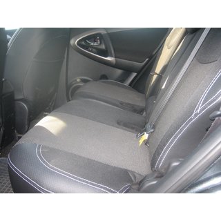 Авточехлы (Эко-кожа↗Ткань, Premium) Toyota Rav 4 2006-2013 гг. фото 3