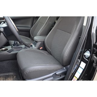 Авточехлы (Эко-кожа↗Ткань, Premium) Toyota Rav 4 2013-2018 гг. фото 2