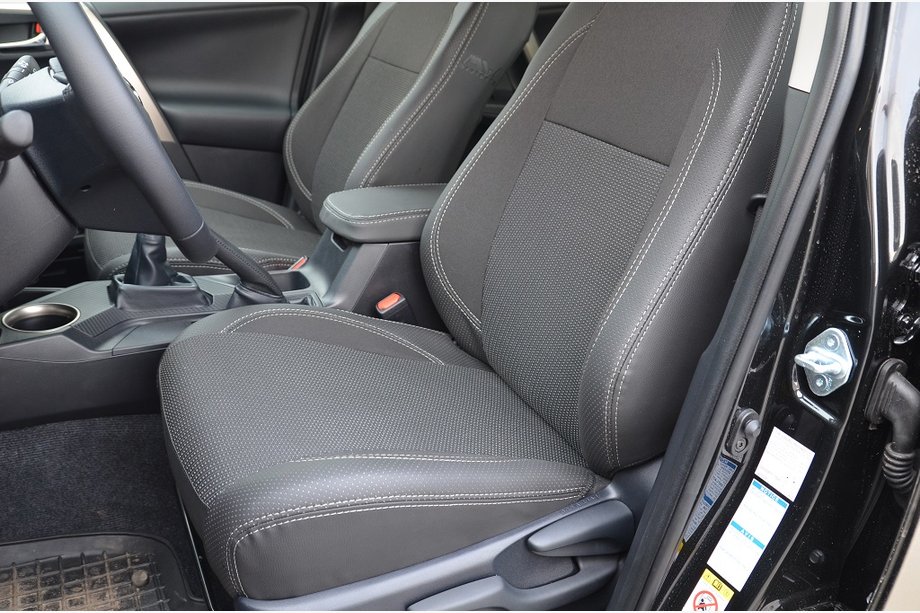 Toyota Rav 4 2013-2018 гг. Авточехлы (Эко-кожа↗Ткань, Premium) Фото 2