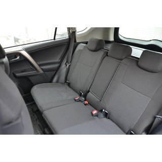 Авточехлы (Эко-кожа↗Ткань, Premium) Toyota Rav 4 2013-2018 гг. фото 3