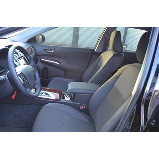 Авточехлы (Эко-кожа↗Ткань, Premium) Toyota Camry 2011–2017 гг. фото 2