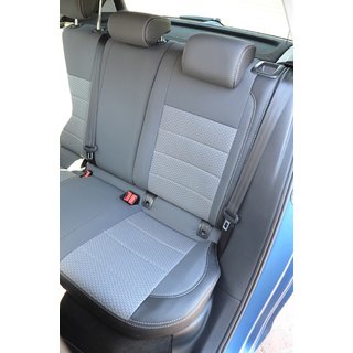 Авточехлы (Эко-кожа↗Ткань, Premium) Volkswagen Golf 7/E-Golf 2012-2020 гг. фото 2