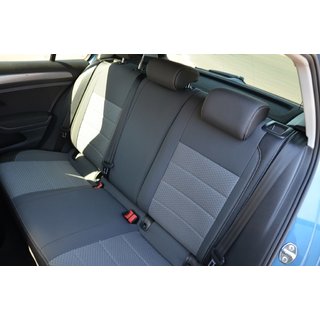 Авточехлы (Эко-кожа↗Ткань, Premium) Volkswagen Golf 7/E-Golf 2012-2020 гг. фото 3