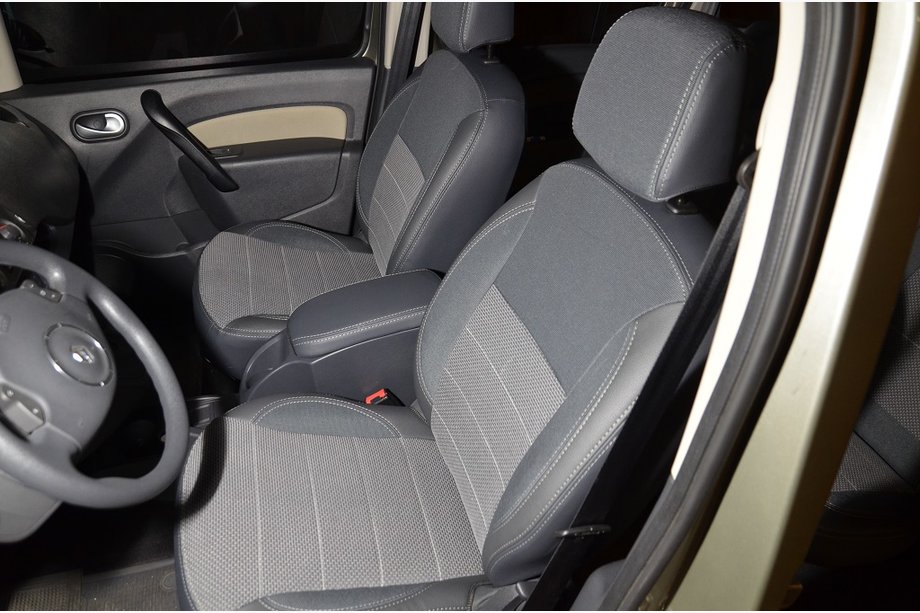 Mercedes Citan 2013-2021 гг. Авточехлы (Эко-кожа↗Ткань, Premium) На Передние Сиденья Фото 5