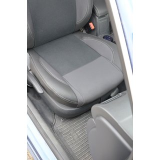 Авточехлы (Эко-кожа↗Ткань, Premium) Skoda Superb 2001-2009 гг. фото 2