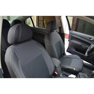 Авточехлы (Эко-кожа↗Ткань, Premium) Skoda Superb 2001-2009 гг. фото 3