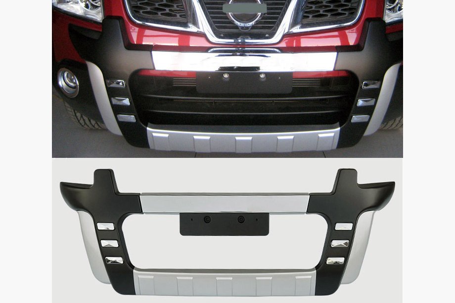 Nissan Qashqai 2010-2014 гг. Передний диффузор V2 (пластик) Image