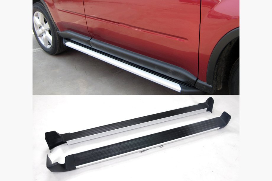 Nissan X-trail T31 2007-2014 гг. Боковые Подножки Оригинал (2 шт, Алюминий) Image