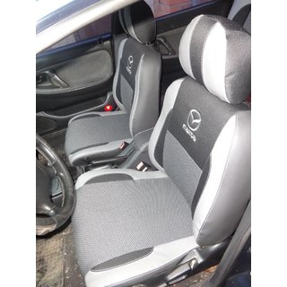 Авточехлы (Экокожа↗Ткань, Premium) Mazda 626 1979-2002 гг. фото 1