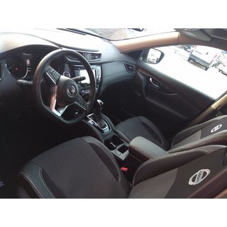 Авточехлы (Эко-кожа↗Ткань, Premium) Nissan Qashqai 2014-2021 гг. фото 1