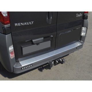Накладка на задний бампер с загибом Nataniko (нержавейка) Renault Trafic 2001-2015 гг.