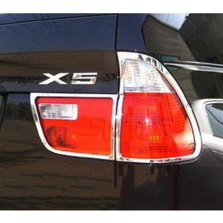 Хромированные Накладки на Задние Фонари (Пластик) BMW X5 E53 1999-2006 гг. фото 1