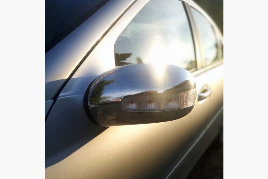 Mercedes C-class W203 2000-2007 гг. Накладки на Зеркала (2 шт., пластик) Image