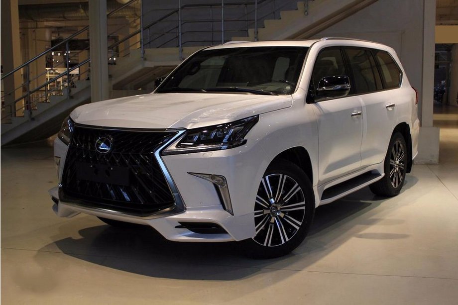 Lexus LX570/450d 2008-2022 гг. Боковые Пороги (Дизайн Lexus 2016+) Белый Фото 2