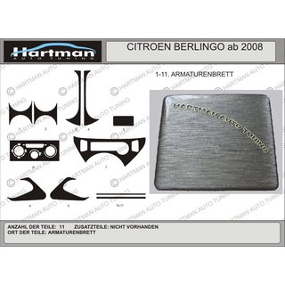 Акция !!! Тюнинг салона под алюминий Peugeot Partner Tepee 2008-2018 гг.