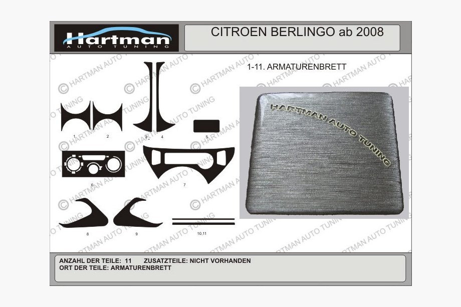 Peugeot Partner Tepee 2008-2018 гг. Акция !!! Тюнинг салона под алюминий Image