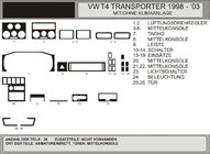 Volkswagen T4 Caravelle/Multivan 1990-2003 гг. Акция !!! Накладки на торпеду под дерево, Hartman фото 1