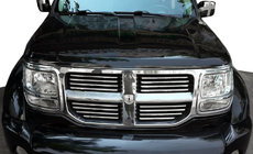 Dodge Nitro 2006-2011 гг. Хромированные накладки на решетку радиатора (нержавейка) фото 1
