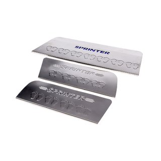 Накладки на внутренние пороги из нержавейки Carmos V5 (3 шт) Mercedes Sprinter W906 2006-2018 гг. фото 1