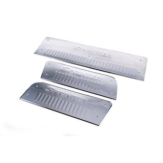 Накладки на внутренние пороги Carmos V3 (3 шт, нержавейка) Mercedes Sprinter W906 2006-2018 гг. фото 1