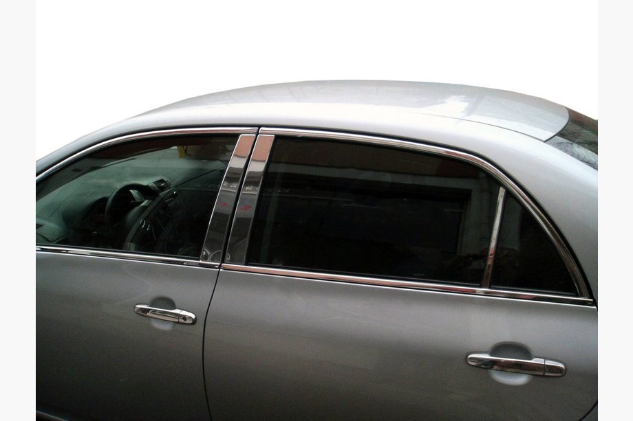 Toyota Corolla 2007-2013 гг. Накладки на стойки из нержавеющей стали Image