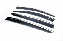 Ветровики с хромированным молдингом (4 шт, Niken) фото 3 Ветровики с хромированным молдингом (4 шт, Niken) фото 3