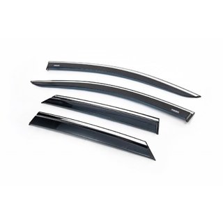 Хромированные ветровики (4 шт, Niken) Citroen C5 Aircross 2017- гг. фото 1