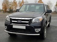 Ford Ranger 2007-2011 гг. Передняя защита ST008 (нержавейка) фото 1