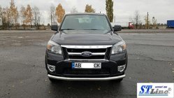 Ford Ranger 2007-2011 гг. Передняя защита ST008 (нержавейка) фото 2