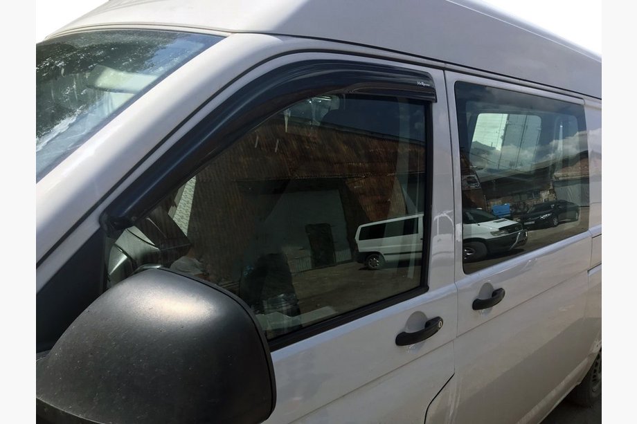Volkswagen T5 Transporter 2003-2010 гг. Ветровики на окна (2 шт, MyRacing) Image