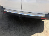 Volkswagen T5 2010-2015 гг. Накладка на задний бампер с загибом (Carmos V1, нержавеющая сталь) фото 1