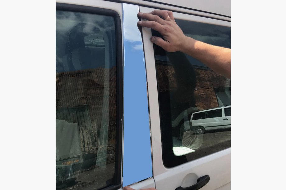 Volkswagen T5 Transporter 2003-2010 гг. Распродажа! Хром накладка на стойку (левая сторона) Image