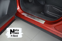 Mazda CX-5 2017- гг. Накладки на пороги Nataniko (4 шт., нержавейка) фото 2