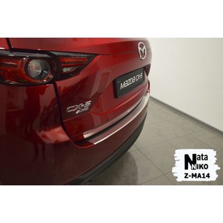 Накладка на задний бампер с загибом Nataniko (нержавейка) Mazda CX-5 2017- гг. фото 2