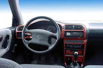 Nissan Sunny 1990-1995 гг. АКЦИЯ! Накладки на панель под дерево фото 1