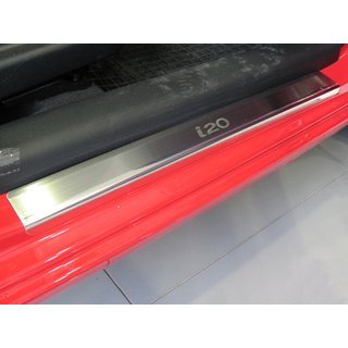 Накладки на пороги Natanika Premium (4 шт, нержавейка) Hyundai I-20 2008-2012 гг.