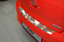 Hyundai I-20 2012-2014 гг. Накладка на задний бампер с загибом Natanika (нержавейка) фото 1