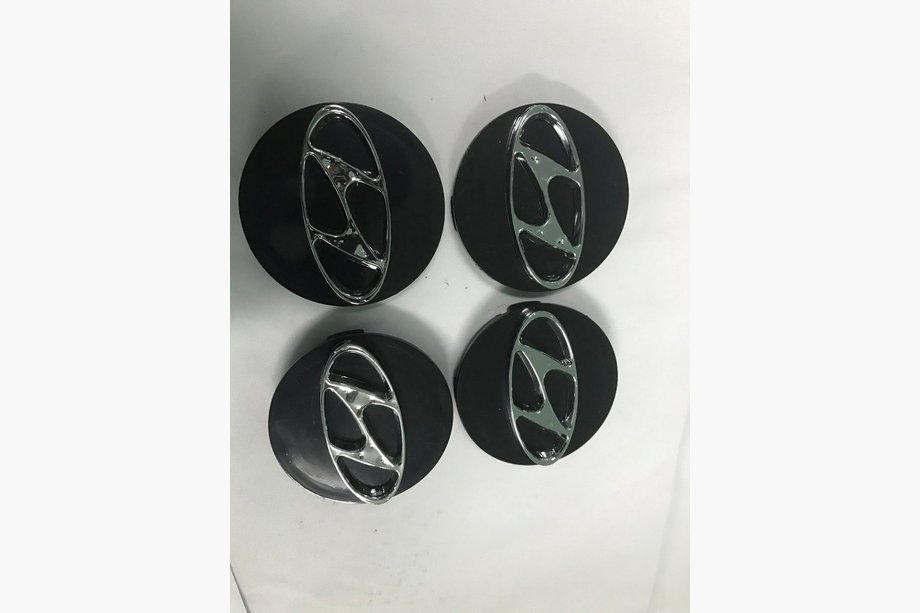 Hyundai Accent 2000-2006 гг. Колпачки на диски 55 мм титановое покрытие (4 шт) Image