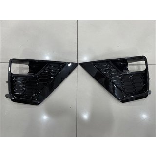 Вставки под противотуманные фары дизайн 2021 (2 шт, 2017+) Toyota Land Cruiser Prado 150 2009-2023 гг. фото 1