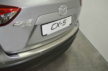 Mazda CX-5 2012-2017 гг. Накладка на задний бампер с отбортовкой Natanika (нержавейка) фото 1